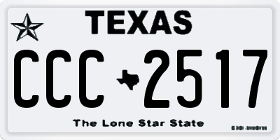 TX license plate CCC2517