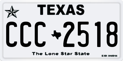 TX license plate CCC2518