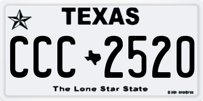 TX license plate CCC2520