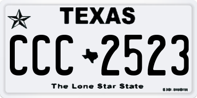 TX license plate CCC2523