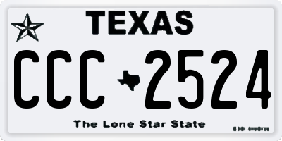 TX license plate CCC2524