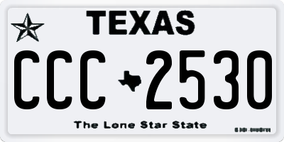 TX license plate CCC2530