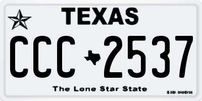 TX license plate CCC2537