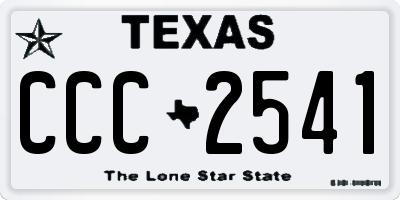 TX license plate CCC2541