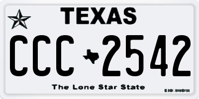 TX license plate CCC2542