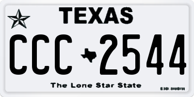 TX license plate CCC2544