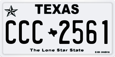 TX license plate CCC2561