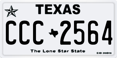 TX license plate CCC2564