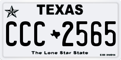 TX license plate CCC2565