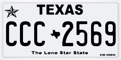 TX license plate CCC2569