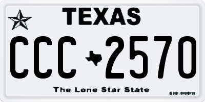 TX license plate CCC2570