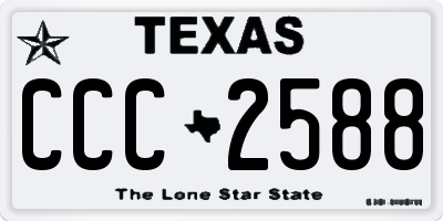 TX license plate CCC2588