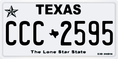 TX license plate CCC2595