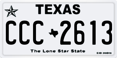 TX license plate CCC2613