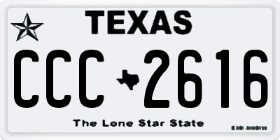 TX license plate CCC2616