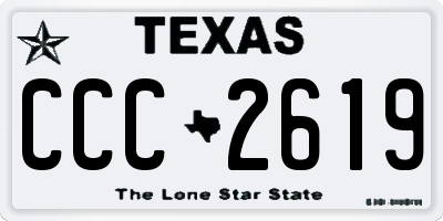 TX license plate CCC2619