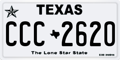 TX license plate CCC2620