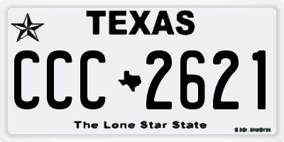 TX license plate CCC2621
