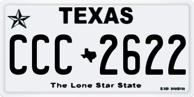TX license plate CCC2622