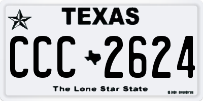 TX license plate CCC2624