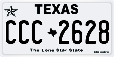 TX license plate CCC2628