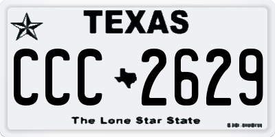 TX license plate CCC2629