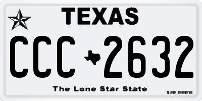 TX license plate CCC2632