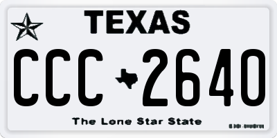 TX license plate CCC2640