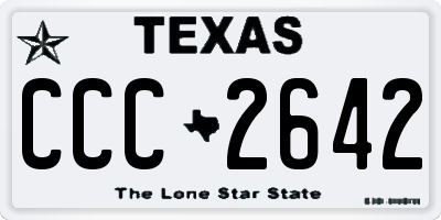 TX license plate CCC2642