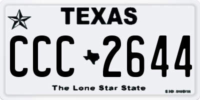 TX license plate CCC2644