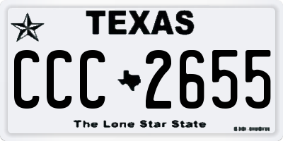 TX license plate CCC2655