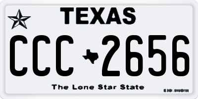 TX license plate CCC2656