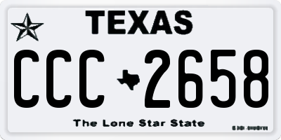TX license plate CCC2658