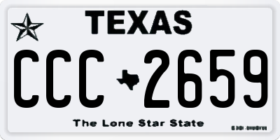 TX license plate CCC2659