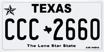 TX license plate CCC2660