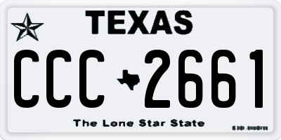 TX license plate CCC2661