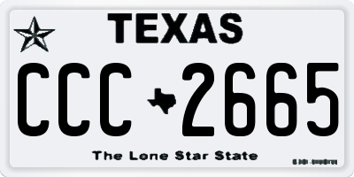 TX license plate CCC2665