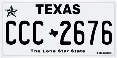 TX license plate CCC2676