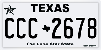 TX license plate CCC2678