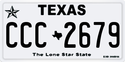TX license plate CCC2679