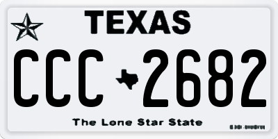 TX license plate CCC2682