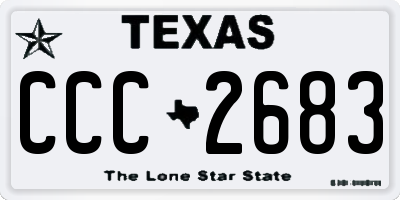 TX license plate CCC2683