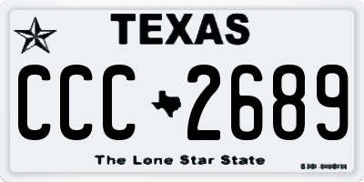 TX license plate CCC2689