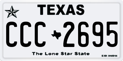 TX license plate CCC2695
