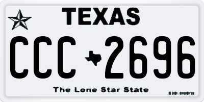 TX license plate CCC2696