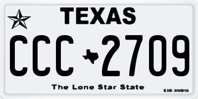 TX license plate CCC2709