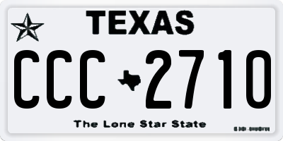 TX license plate CCC2710