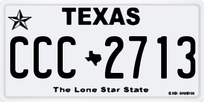 TX license plate CCC2713