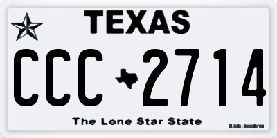 TX license plate CCC2714