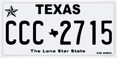 TX license plate CCC2715